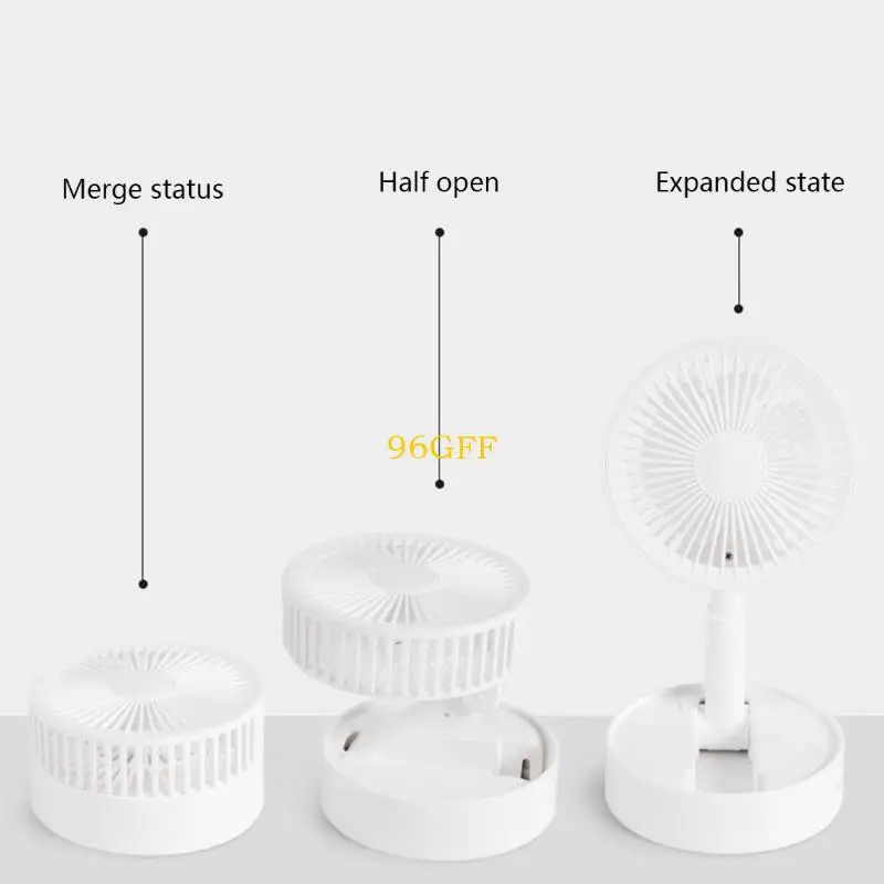 Foldable Table Fan Retractable Portable Small Fan Phone Holder Cooling Fan