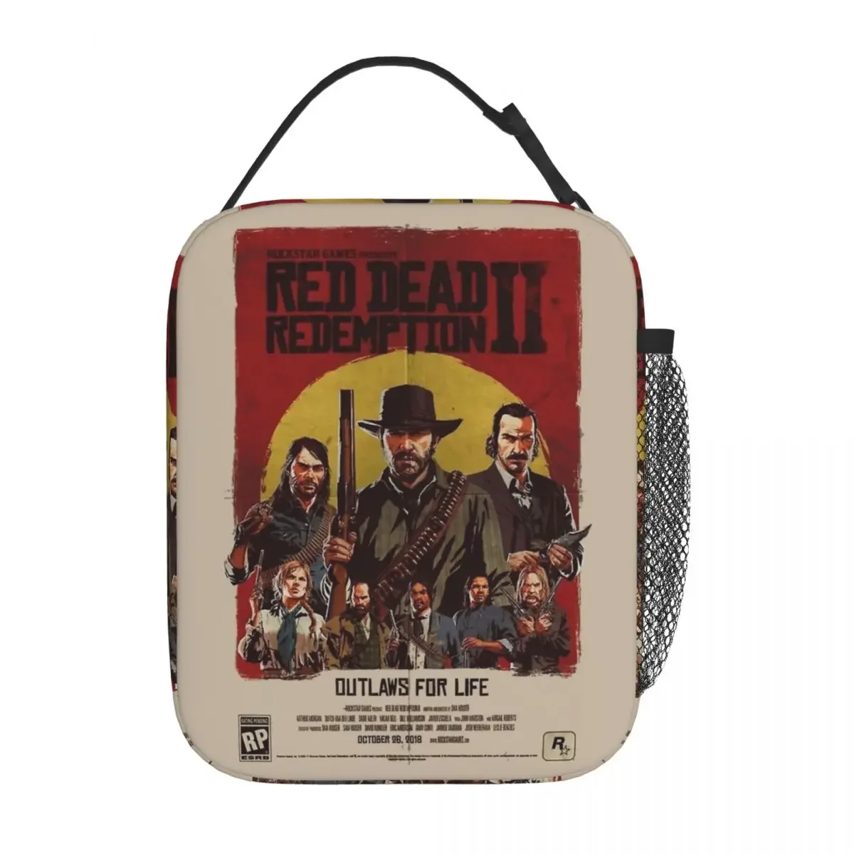 Game Red Dead Redemptions Outaws For Life Fans Insulated Lunch Bag for Men Women Food Bag Portable Thermal Cooler Lunch Boxes