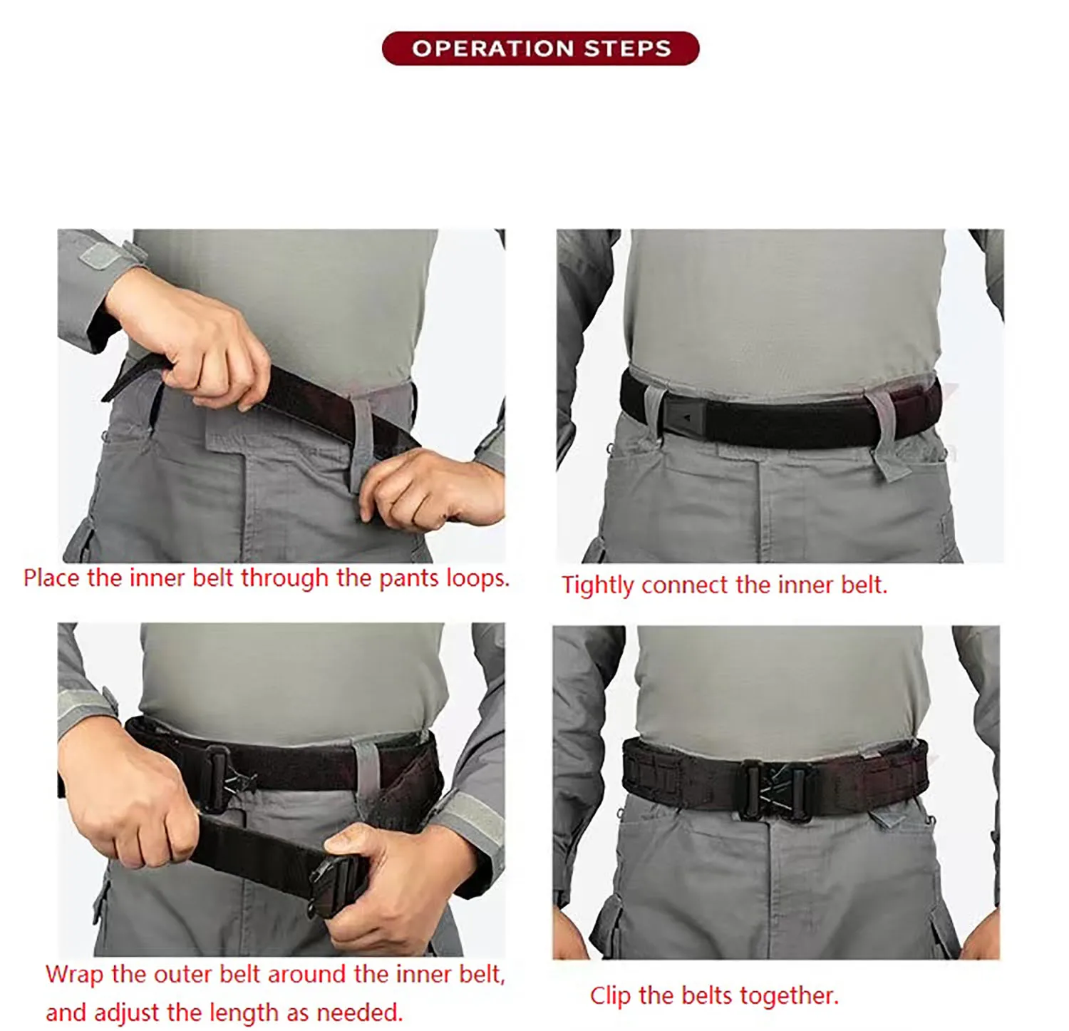 YAKEDA 3 في 1 حزام تكتيكي PALS قطع الليزر مول في الهواء الطلق متعدد الوظائف الصيد واجب الأمن المرور مسدس هواء حزام #5