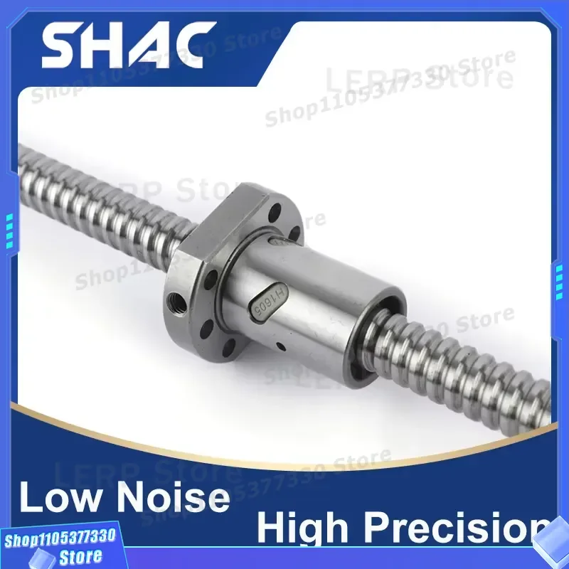 C5 Grade 3205 Ball Screw Set 1000mm Length with Rotating Nut CNC Machined 20mm Pitch Customized Precision Linear Motion