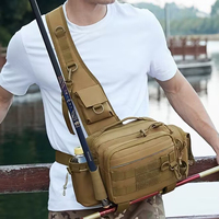 Fishing Tackle Bag Shoulder Bag with Shoulder Straps High Capacity 600D Oxford Cloth Outdoor Cycling Backpack Camping Picnic Bag