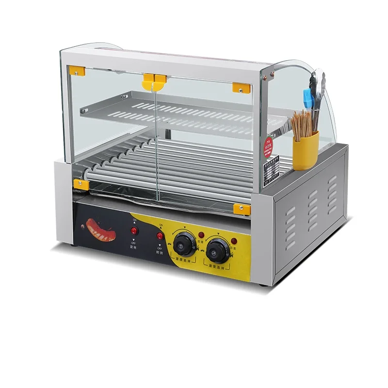 Elektryczne rolki ze stali nierdzewnej 304 Komercyjna maszyna do grillowania kiełbasy Hot Dog