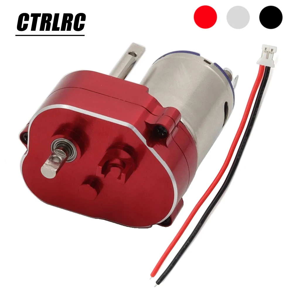 All Metal Transmission Gearbox with 370 Motor for MN82 MN78 1/12 RC Car Gear Box Upgrade Spare Parts