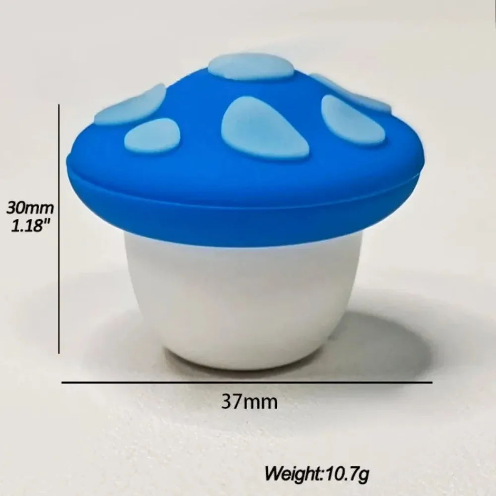

2pcs Mushroom Shape Non Stick Silicone Wax Herb Storage Box Container Tobacco Accessory Kit