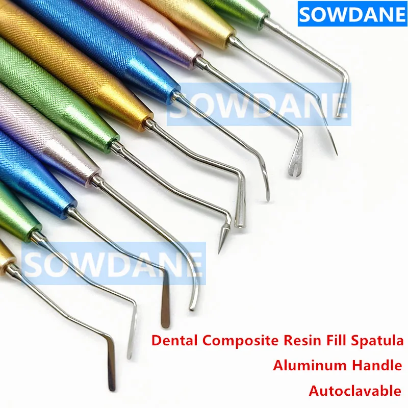 

1 piece Dental Composite Resin Fill Spatula Aesthetic Restoration Resin Filler Tool Dental Tool Restoration Spatula Alu Handle