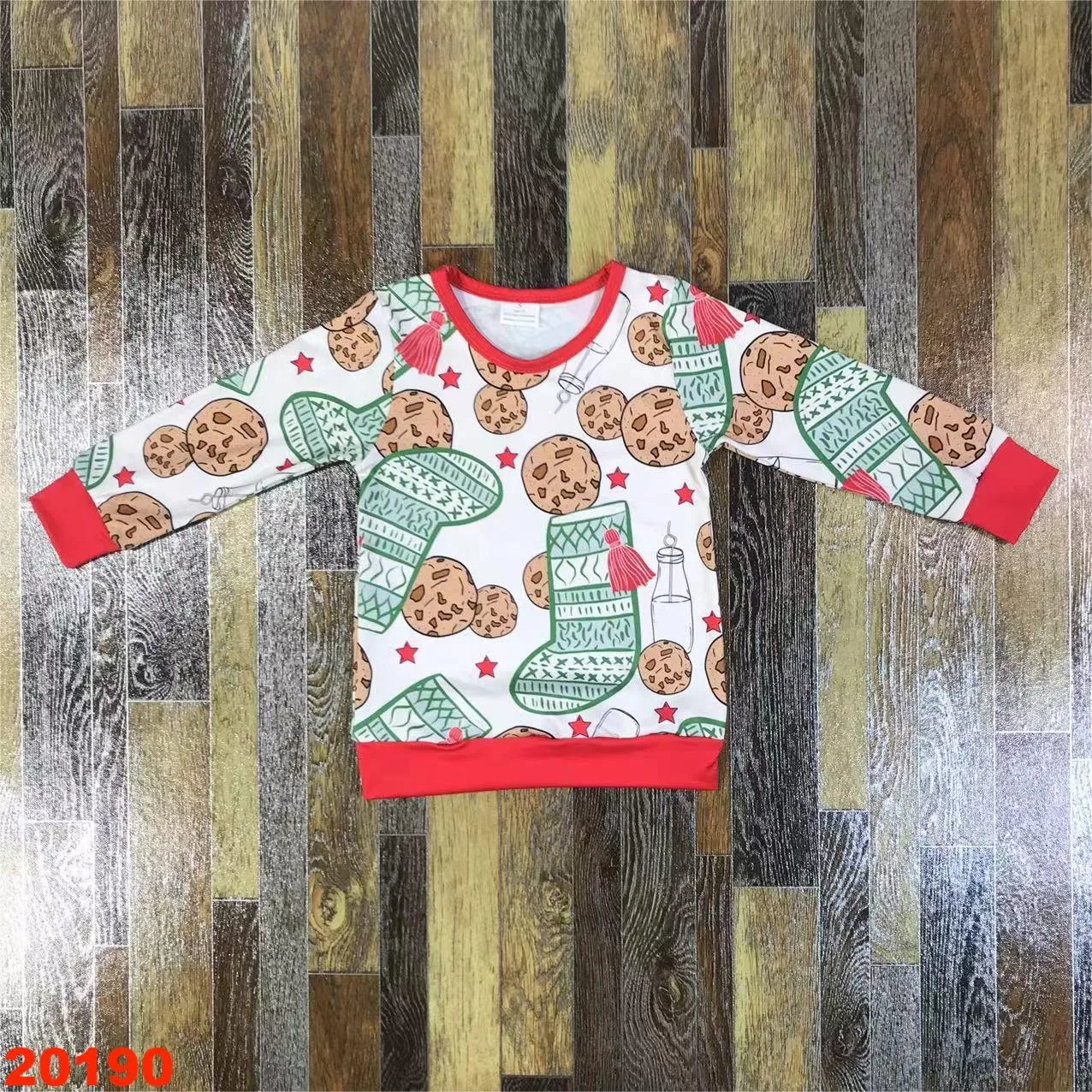 Autumn full girl  boys baby tops long sleeves Christmas children's clothing image 2
