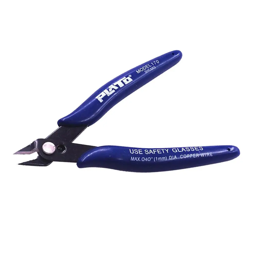 New Model TD-170 Diagonal Wire Pliers Flush Cutter Electronics Hobby- Blue