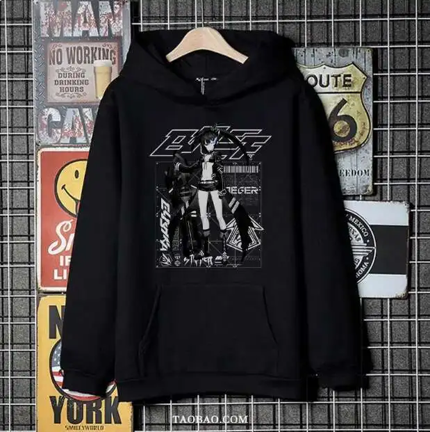 

Аниме ЧЕРНЫЙ ★ ROCK SHOOTER Kuroi Mato Erishuka Толстовка с капюшоном Косплей Осень Зима Мужчины Женщины Пальто Свободная куртка Топы аниме