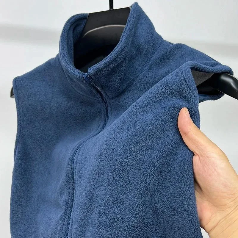 

Мужской кардиган Fce, жилет, теплый, удобный, пушистая верхняя одежда для папы, подходит для весенне-осеннего сезона, застежка-молния...