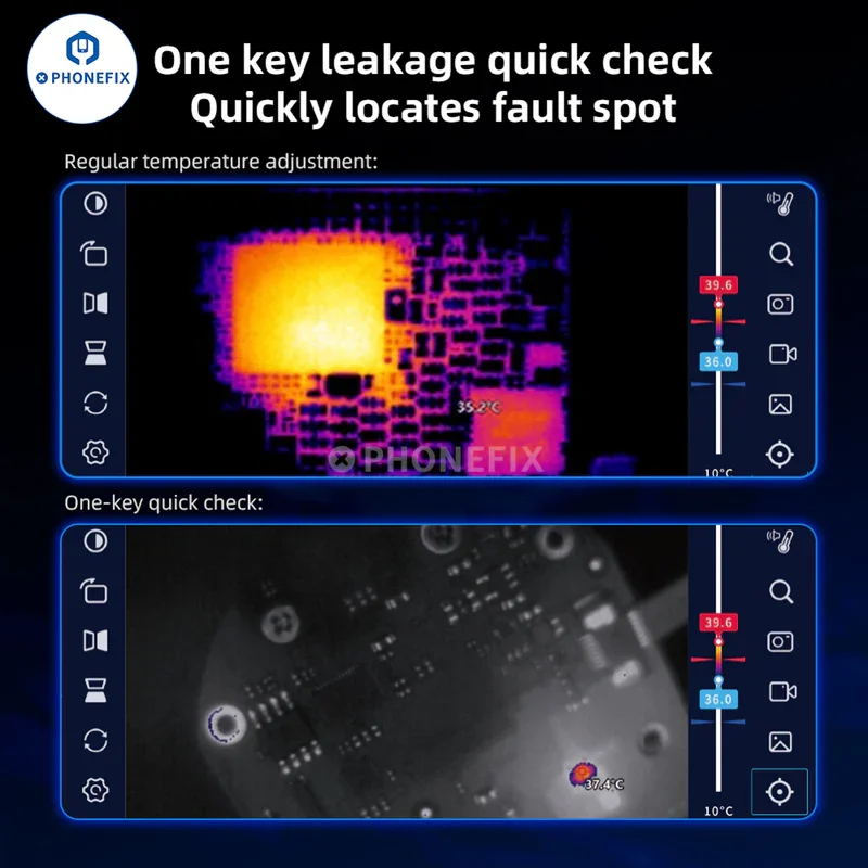 Imagem -06 - Qianli Câmera Térmica Infravermelha Fire Eye Pro Pcb Fault Diagnosis Tool Reparação Motherboard Telefone Resolução 256x192