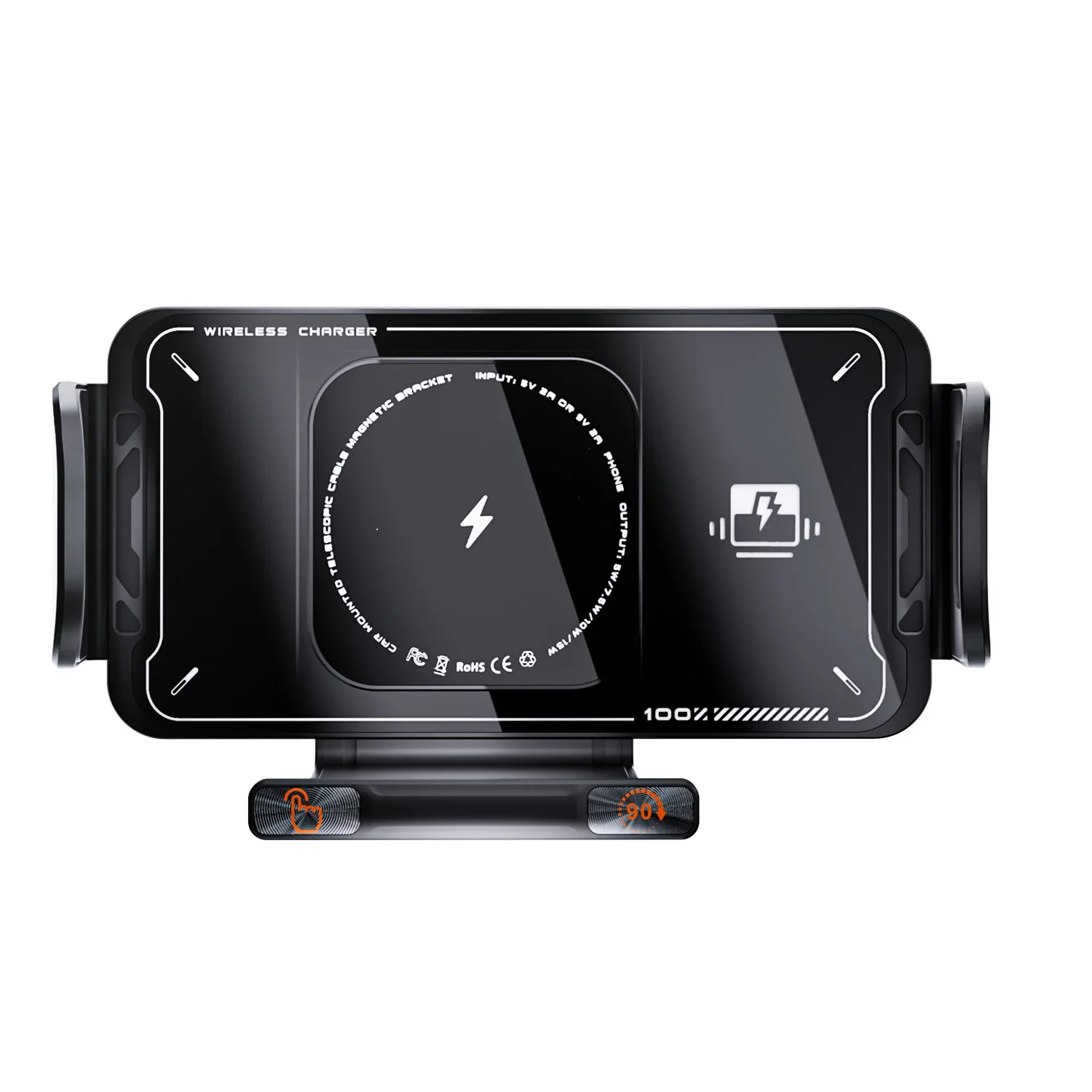 

New High Intelligent Mobile Phone/Pad Holder Magnetic Phone Holder for Car Auto Rotating Phone Holder Wireless Car Charger