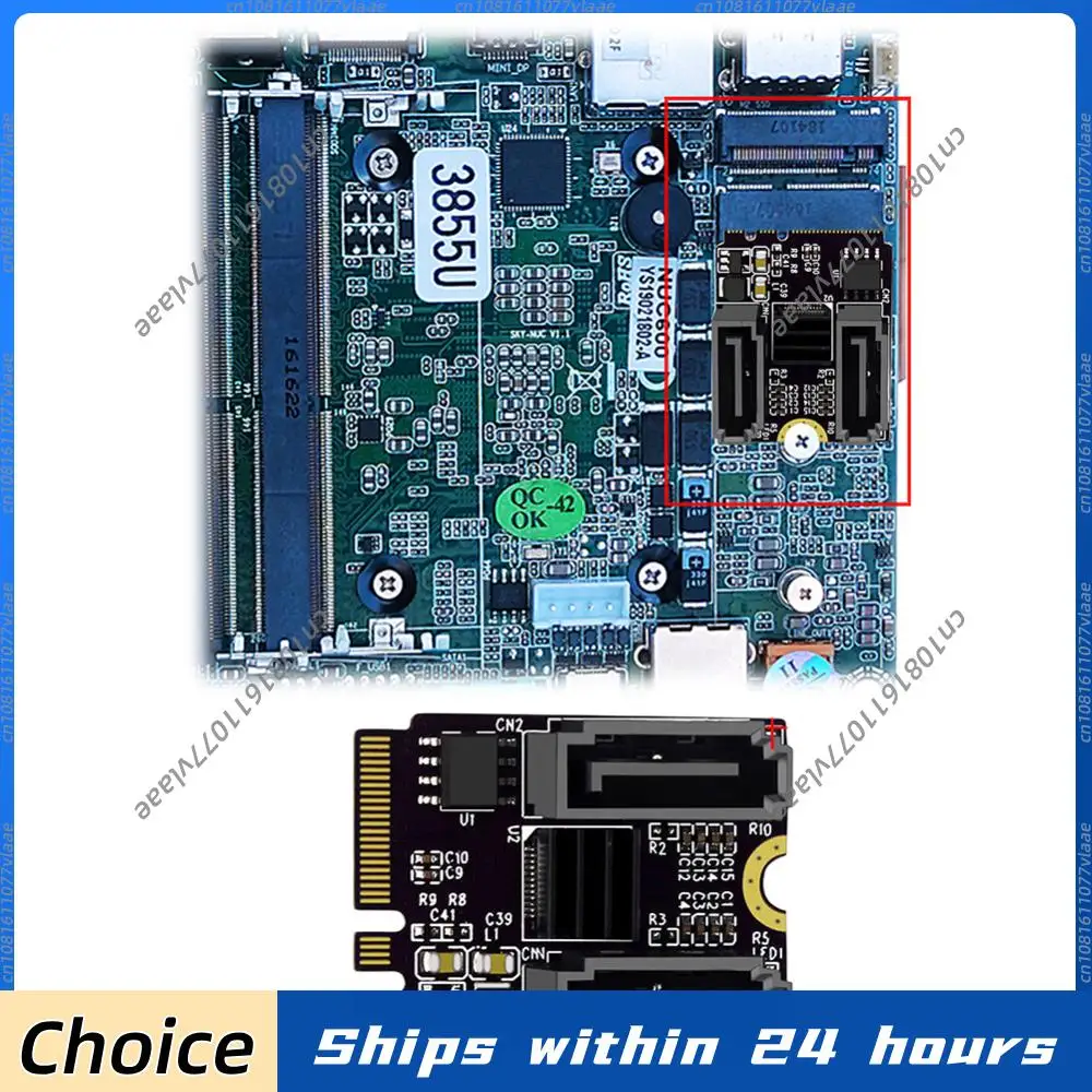

M2 To SATA3.0 Adapter Card PCI-E3.0 KEY A + E WIFI M.2 To SATA JMB582 Chip for PC Servers Consumer Electronics/Storage Device