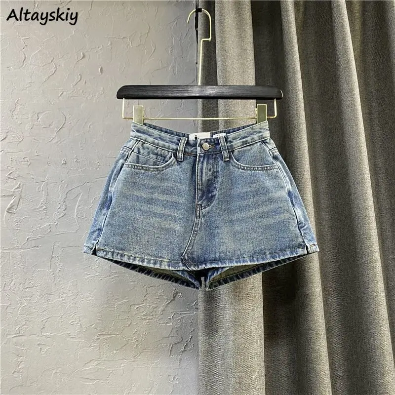 Shorts Women Denim Slim Hotsweet Summer High Waist Distressed Vintage All-match Streetwear Popular Ins Chic Leisure Ulzzang OOTD