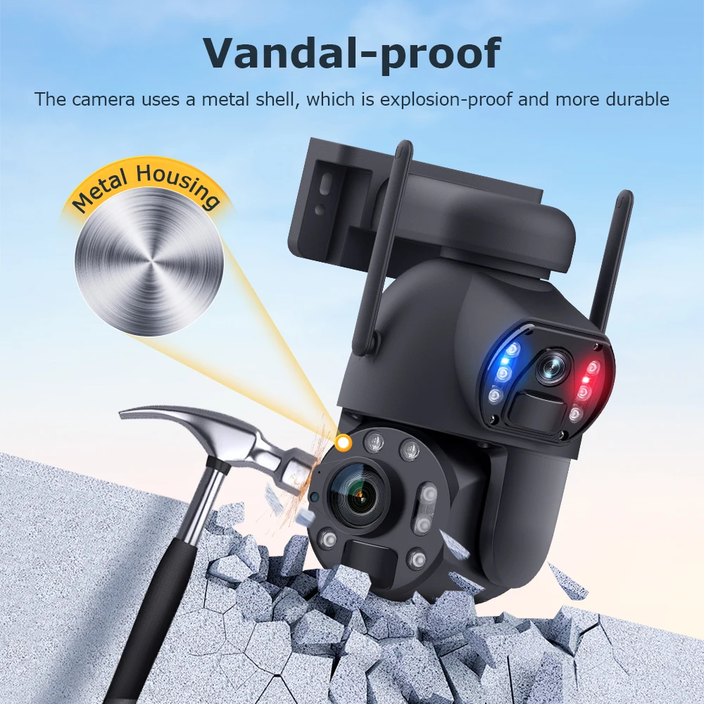 6MP 36x Night Vision Outdoor WIFI 4G SIM Card Network Intelligent Wireless Solar Cell Powered Security PTZ Surveillance IP Camer