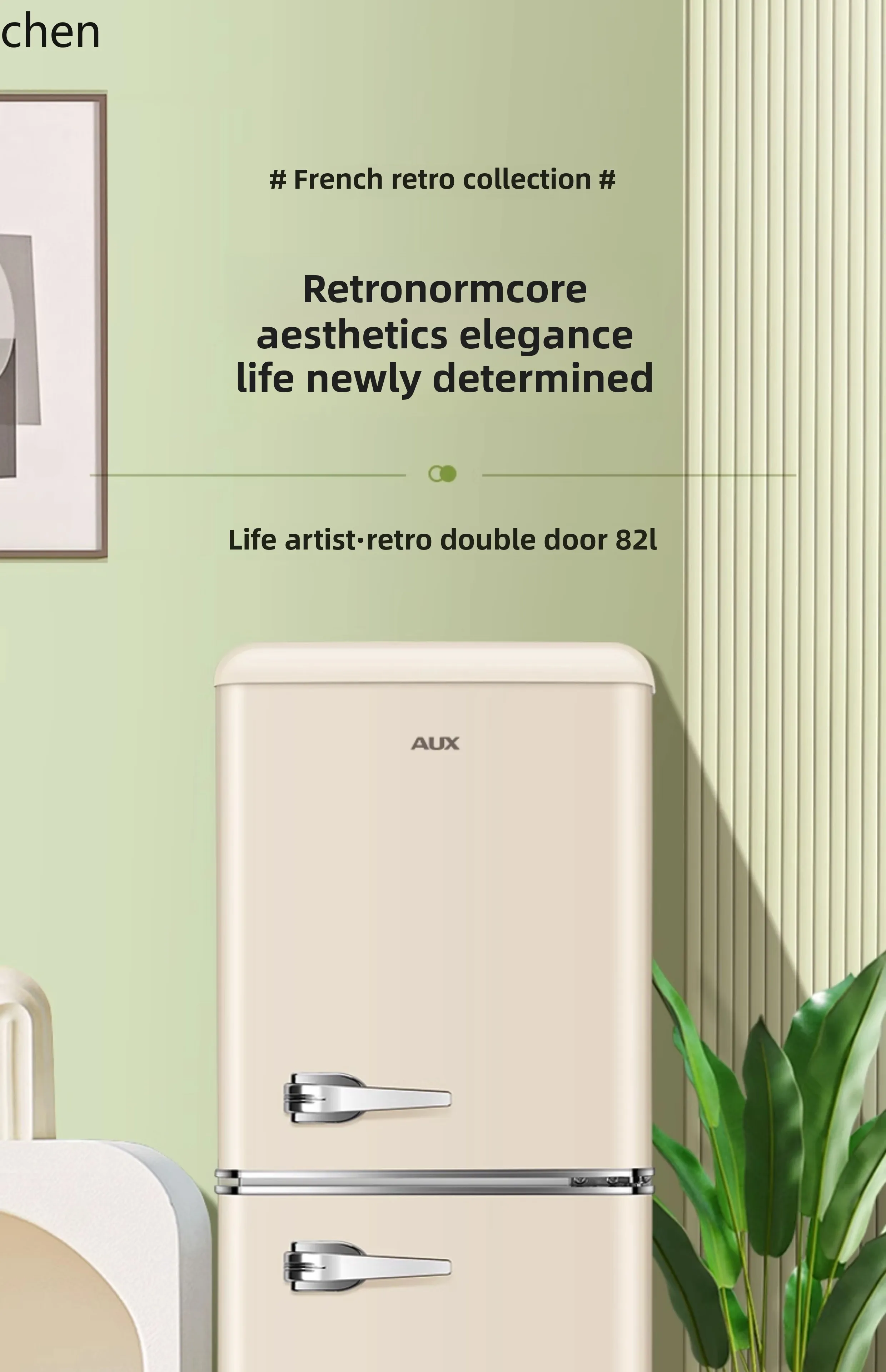 HTT Oaks frigorifero retrò piccolo soggiorno ufficio stile crema francese alto valore Internet celebrità silenzioso risparmio energetico