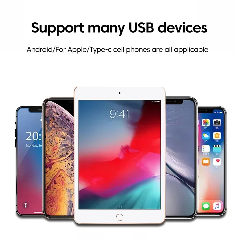 Adaptador OTG 3 en 1 USB3.0 a Micro USB/Tipo C/convertidor Lightning para iphone Xiaomi Samsung ratón teclado U unidad Flash