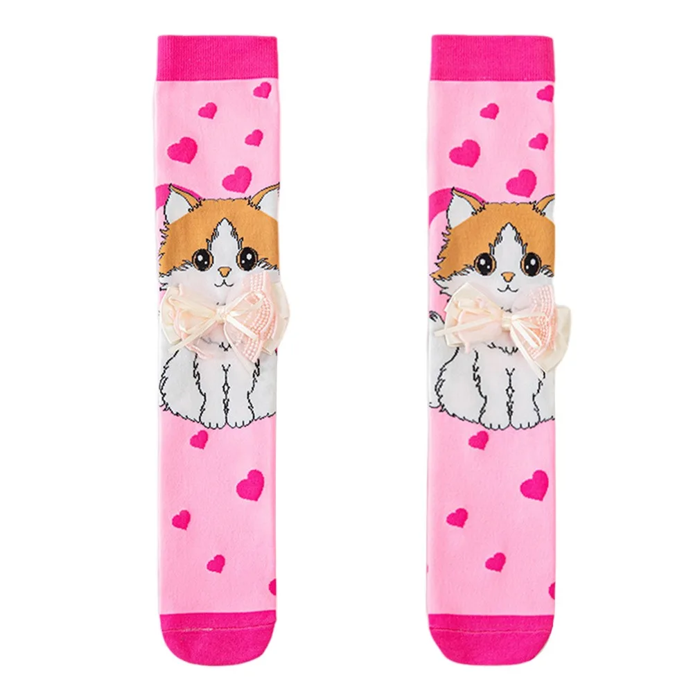 

New Cartoon Knee Socks No Heel Penguin Long Socks Breathable Koala 3D Kids Socks