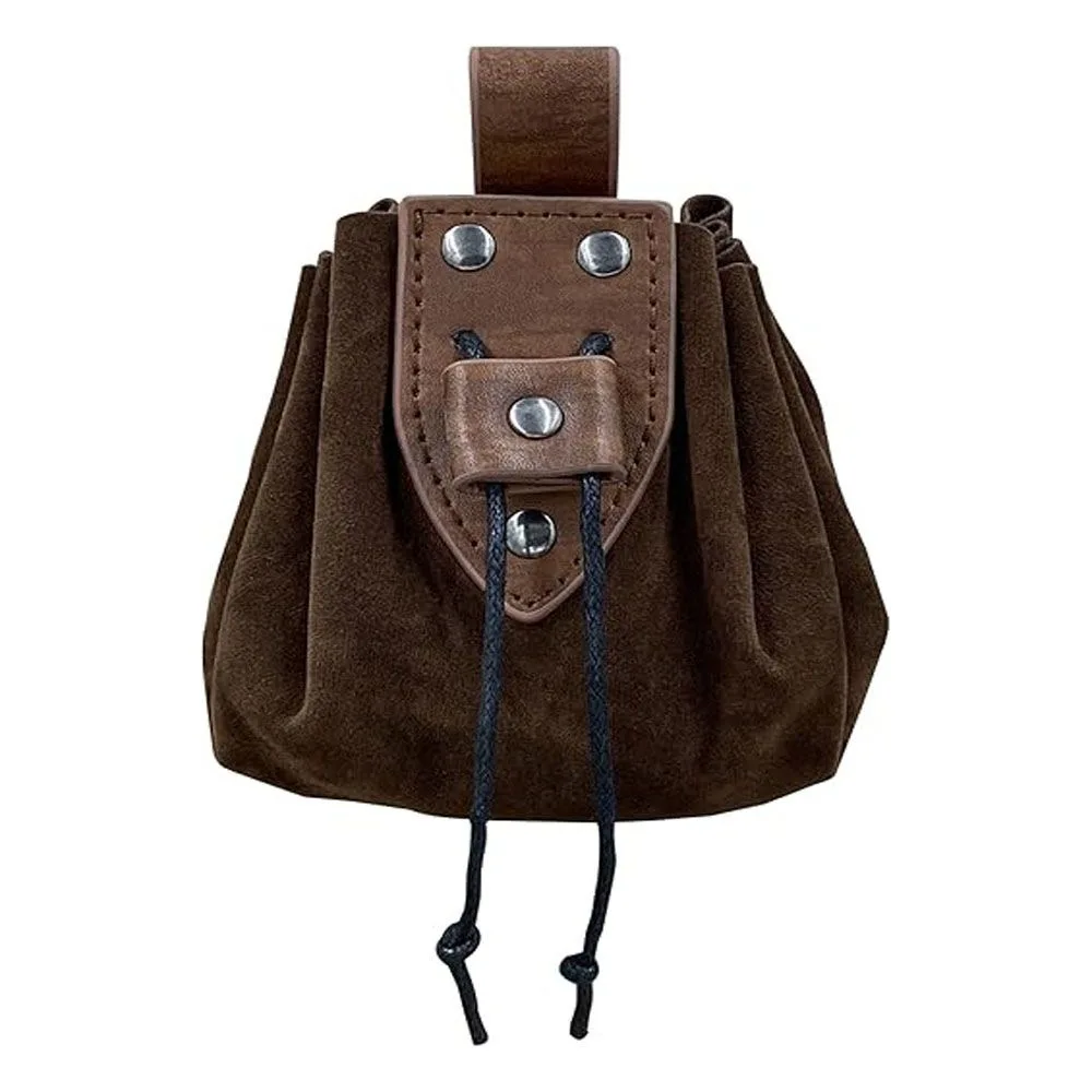 Viking Style Medieval Pouch Leather Belt Bag Vintage Waist Wallet Retro Belt Pouch for Men LARP Cosplay Accessories