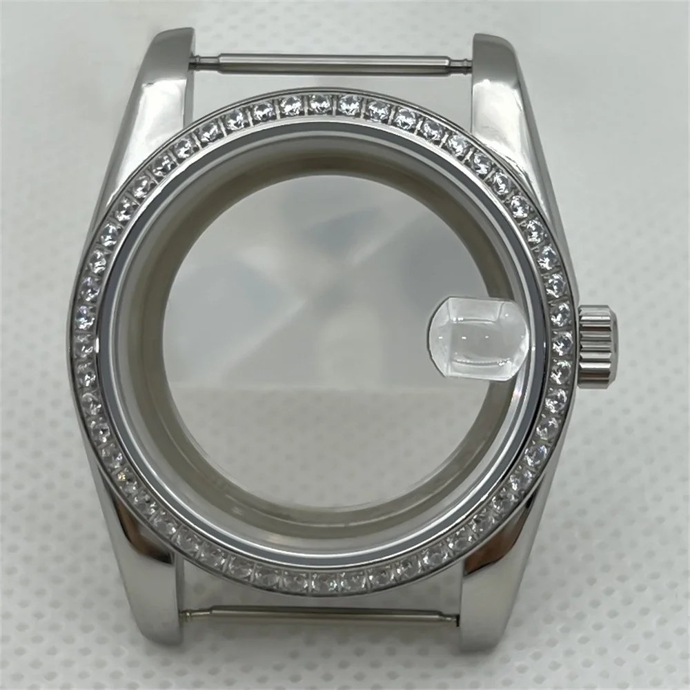 

36/39mm silver/gold/rose gold sapphire glass case Diamond case suitable for NH34 NH35A NH36 NH38 NH39 NH70 NH72 PT5000 movements