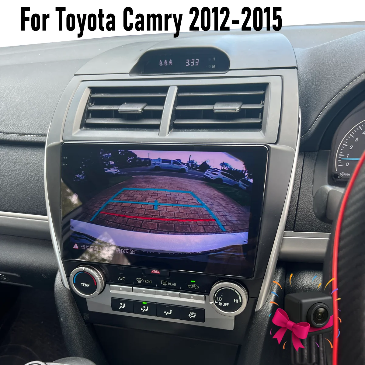 

10“ Apple CarPlay Android auto 6-128GB (8CORE) For Toyota Camry 2012-2015 QLED Screen Android15 Head Unit GPS Navigation Radio