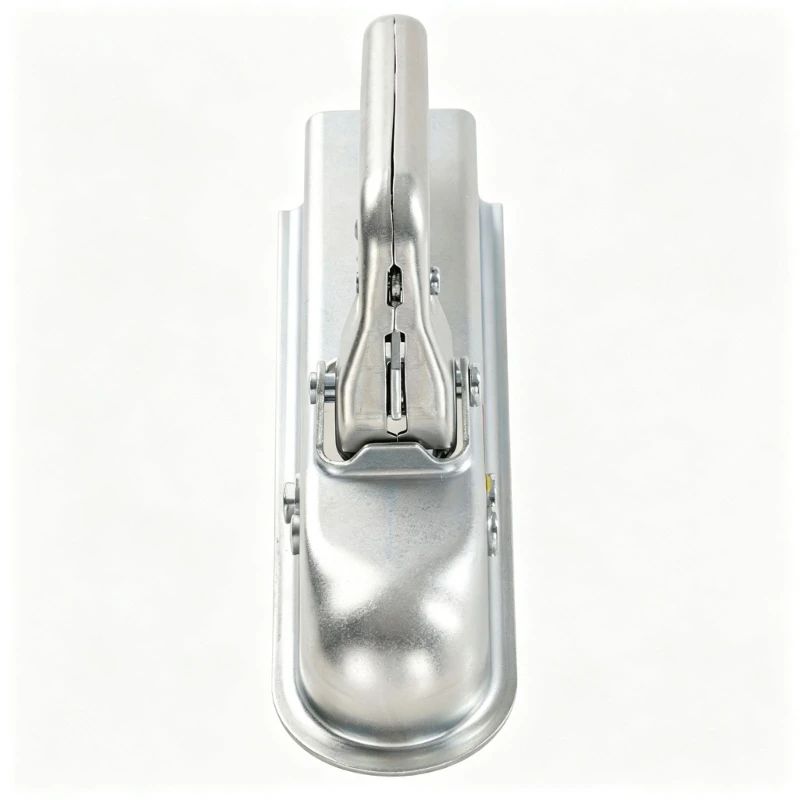 Silver Trailer Coupler with Release Handle for Towing Setups R6FB