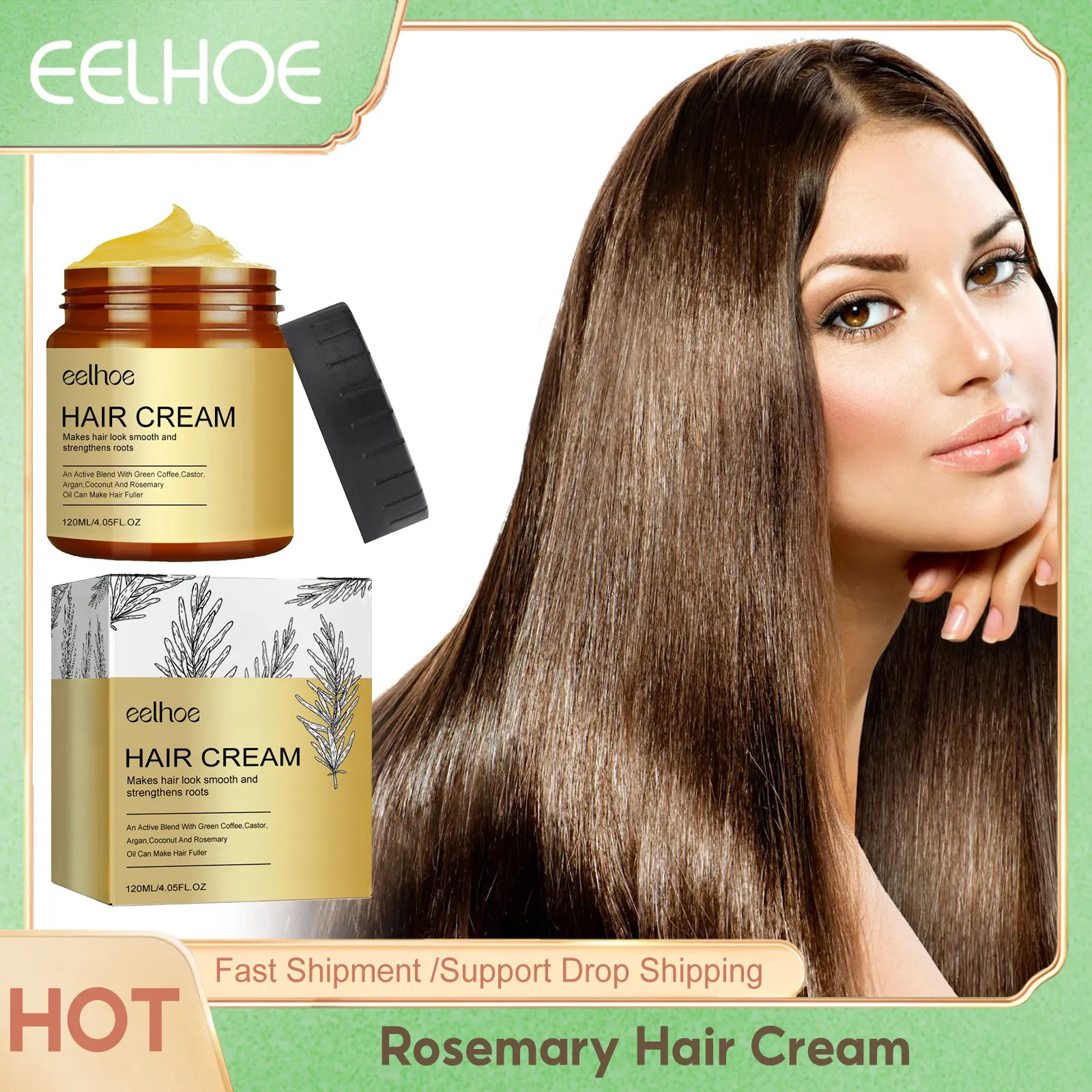 

EELHOE Rosemary Hair Cream For Dye Hair Damage Repair Thinning Strengthening Nourishing Scalp Split Ends Repair Dense Hair Care