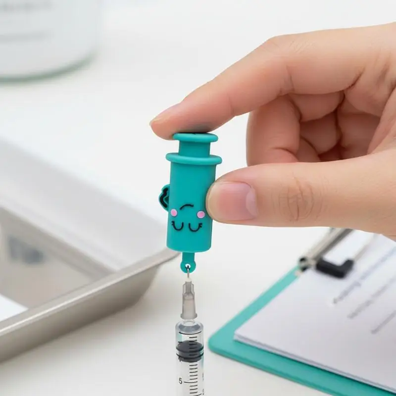 Creative Syringe-Shaped Ampoule Bottle Opener Keychain Rubber Cutter Aid Medication Vial Breaker Tool For Home