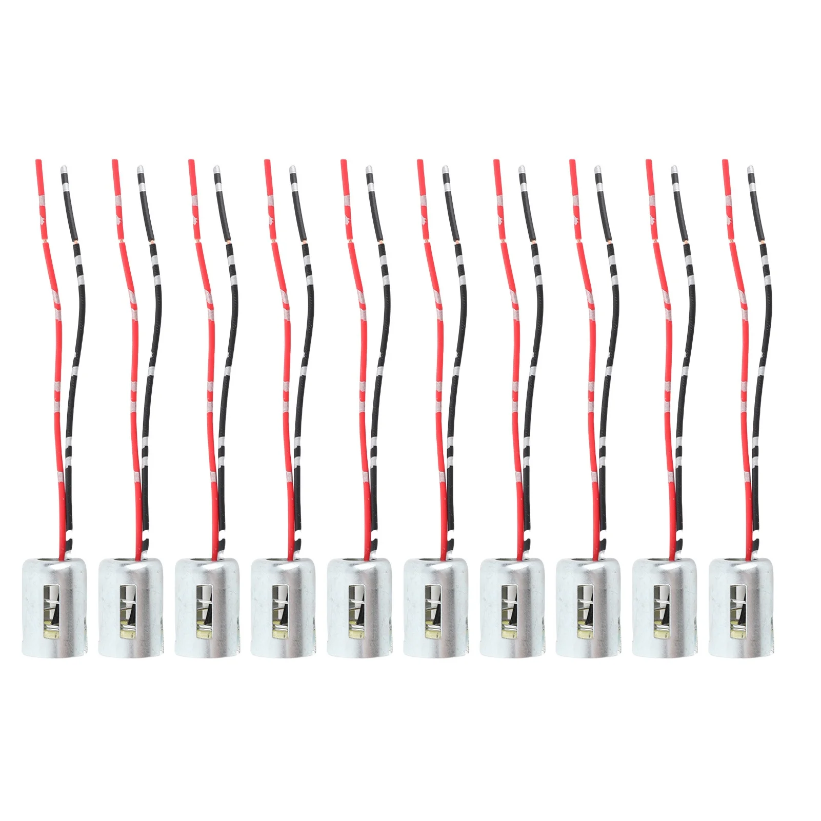 10 Pcs LED Light Bulb Socket Turn Light Base Holder Wire Connector for 1157 Bulb