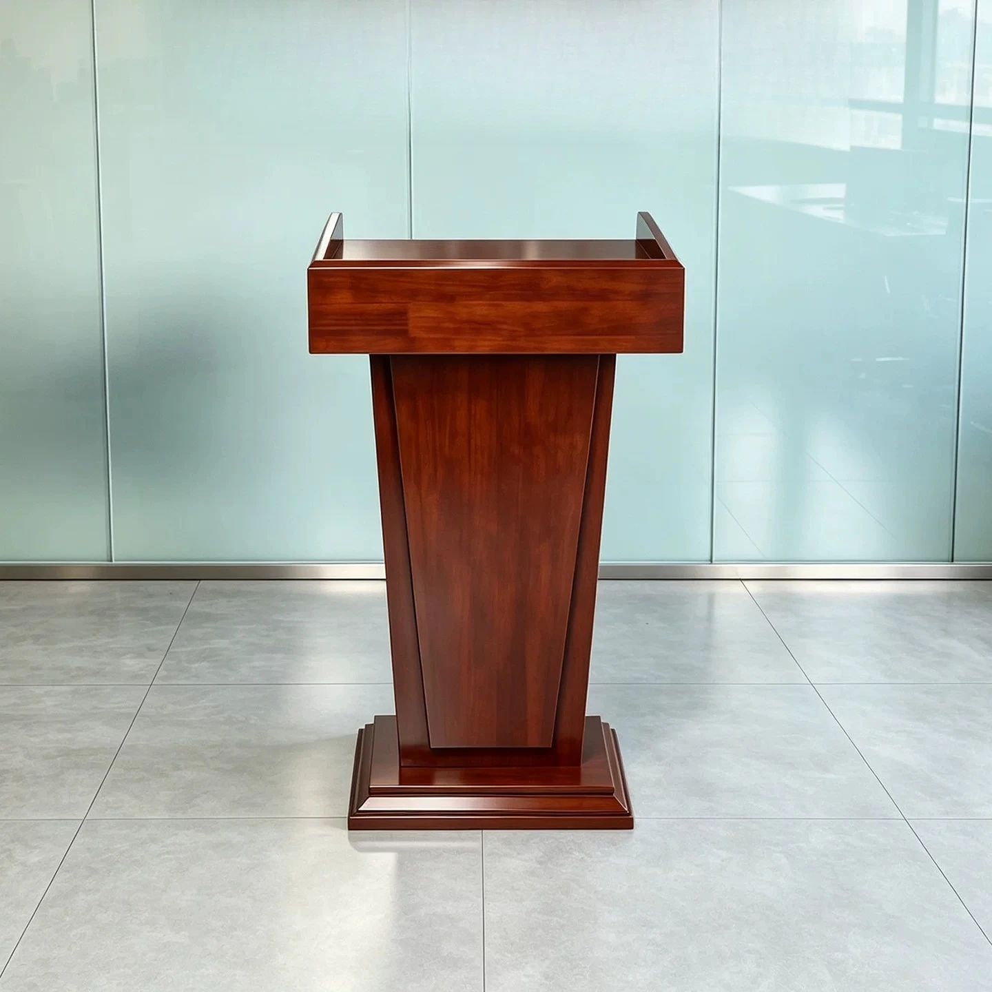 For Sturdy Solid Wood Lectern Podium, High Reception Stand for School & Teacher, Hospitality Speaker Desk