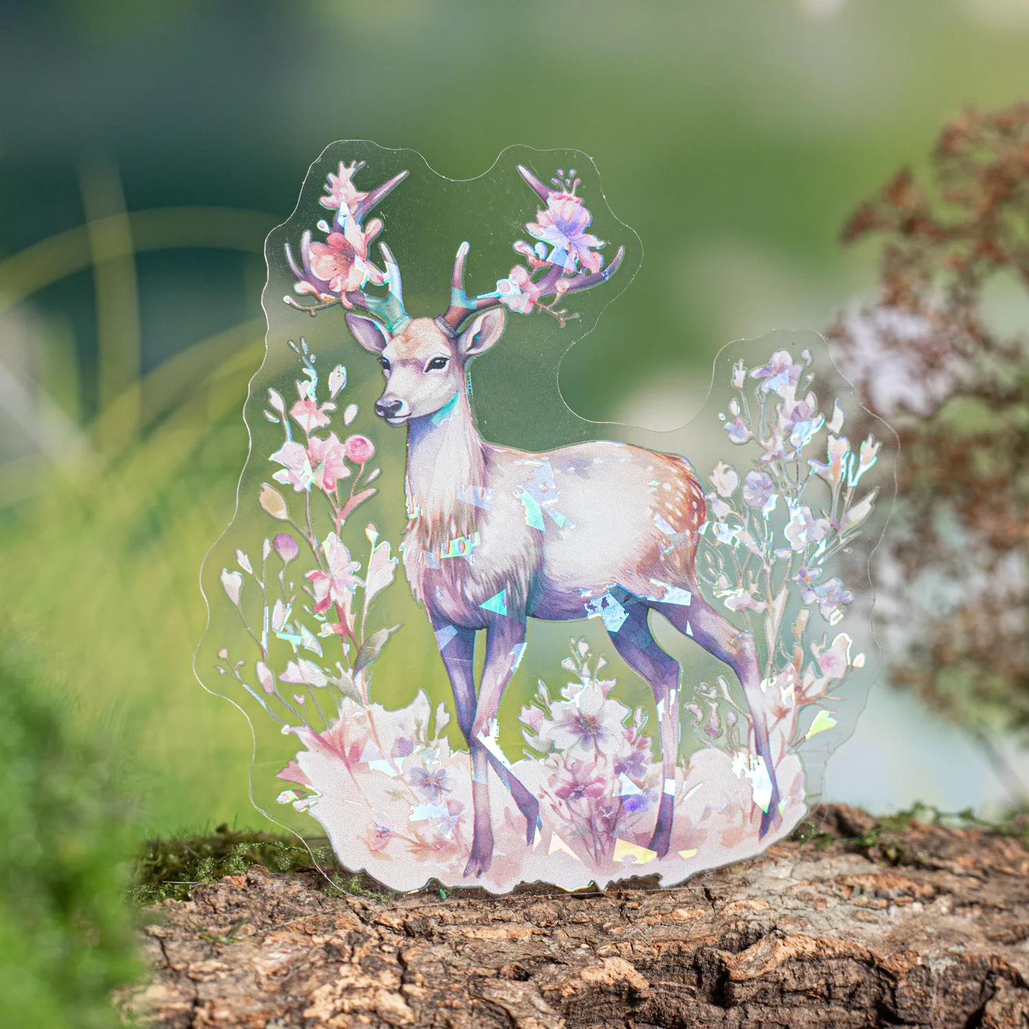 JIANWU الغزلان القرن الغابات سلسلة خمر الغزلان زهرة المناظر الطبيعية الحيوانات الأليفة ملصق الإبداعية DIY بها بنفسك مجلة المواد الكولاج القرطاسية #3