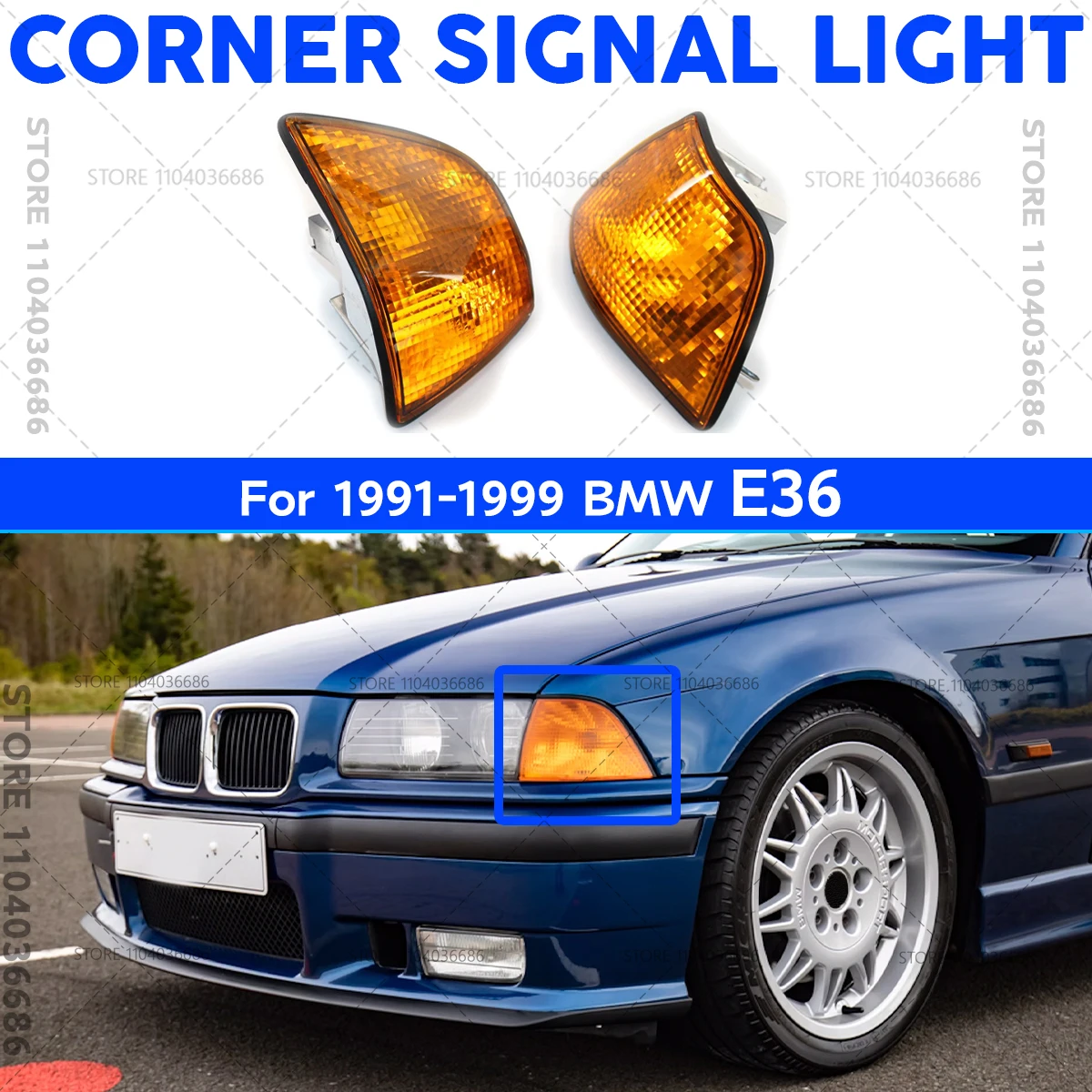 

Для 1991 1992 1993 1994 1995 1996 1997 1998 1999 E36 BMW 318i 318ti 320i 325i 328i M3 4DOOR Угловой указатель поворота автомобиля