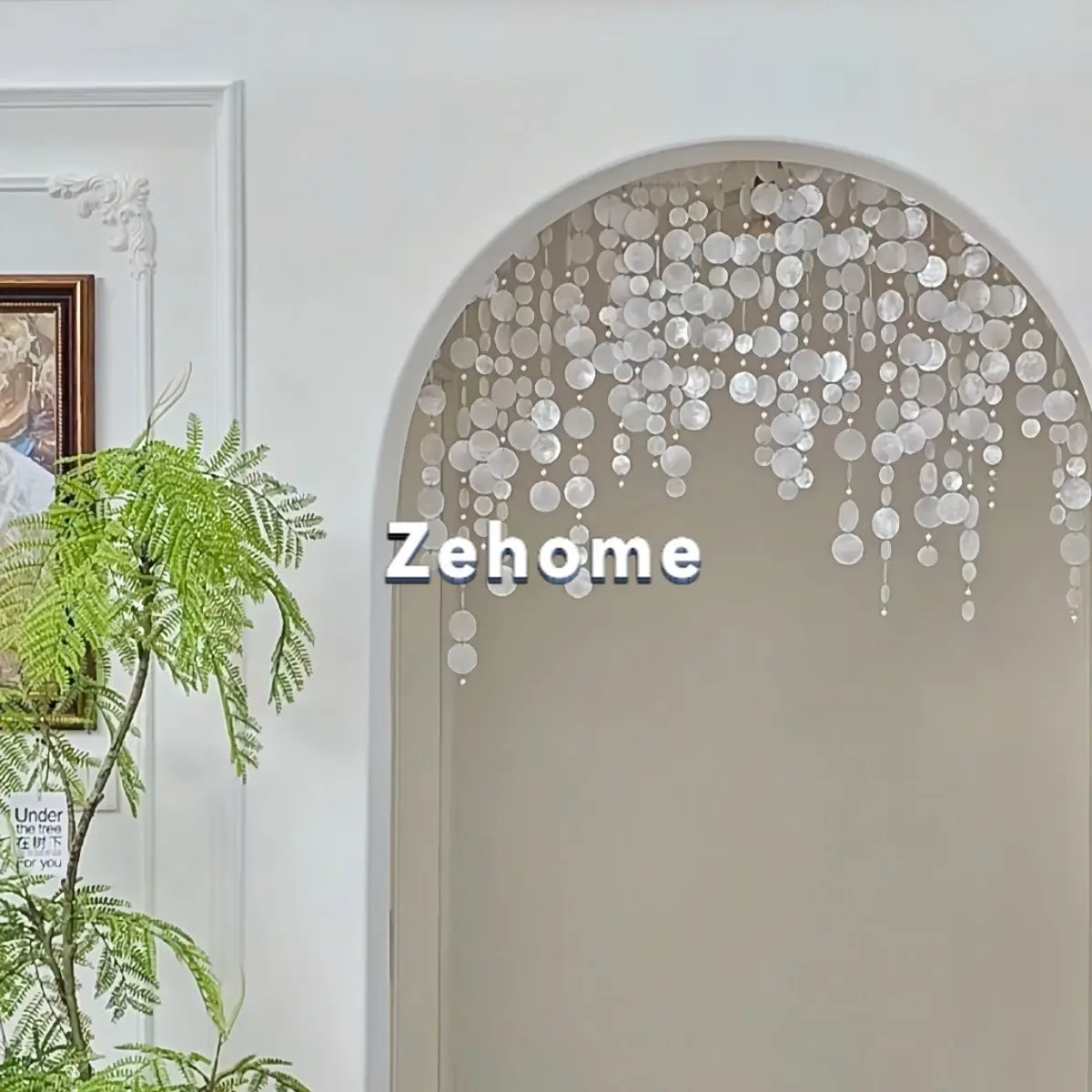 Shell DIY French dream pearl bead curtain romantic wedding stage props partition decoration beaded curtain door curtain