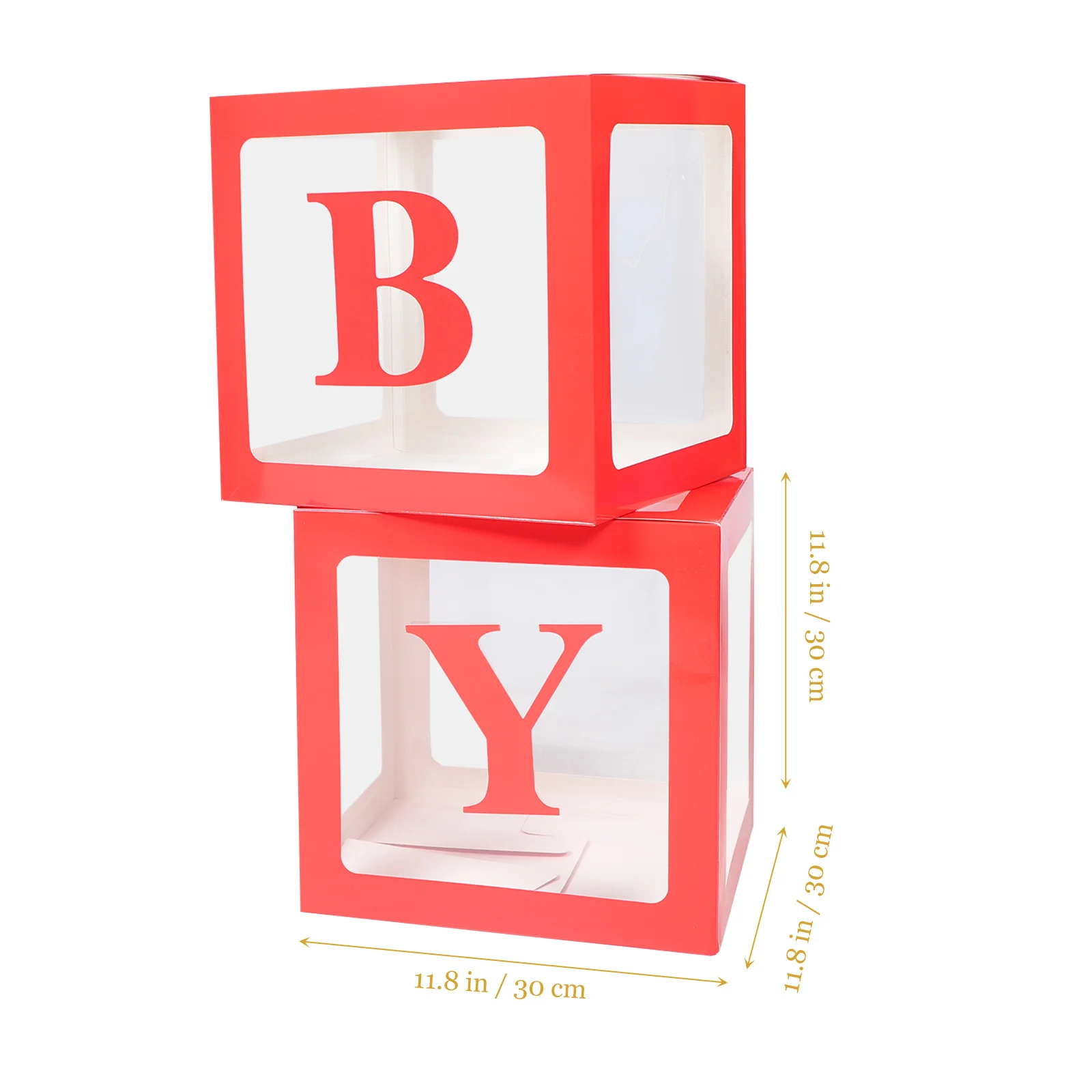 

4pcs For Shower Party Decoration Gender Reveal Box Balloon Boxes With Letters Shower Blocks Balloon Packaging Box