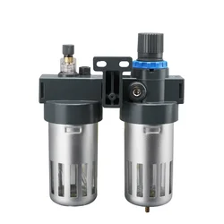 LAIZE FRL Compressed Air Filter Pressure Regulator Lubricator AIRTAC Type With Gauge Metal Cup Guard BFC2000 BFC3000 BFC4000