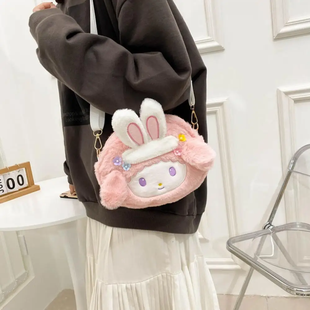 Sanrio kleine schapenpiano PP katoen Pluche crossbody tas Leuke handtas Cartoon Anime periferie Opbergtas voor kinderen Vakantiecadeaus