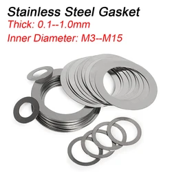 M3-M15 Shim Stainless Steel Ultra Thin Adjusting Flat Washer High precision Axle Bearing Spacer Gasket Thick 0.1 0.2 0.3 0.5 1.0