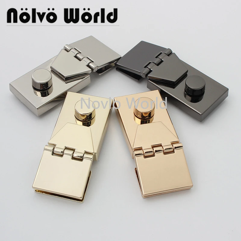 Nolvo World 2-10pcs 5 colors 63*25mm Metal Push Luggage Lock New Press Locks Claps Wholesale Bags Hardware Accessories Clasp Loc