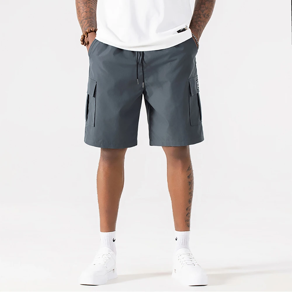Мужские шорты-комбинезоны, рабочие брюки с несколькими карманами, летние быстросохнущие мужские шорты из ледяного шелка, незаменимые для повседневного спорта на открытом воздухе
