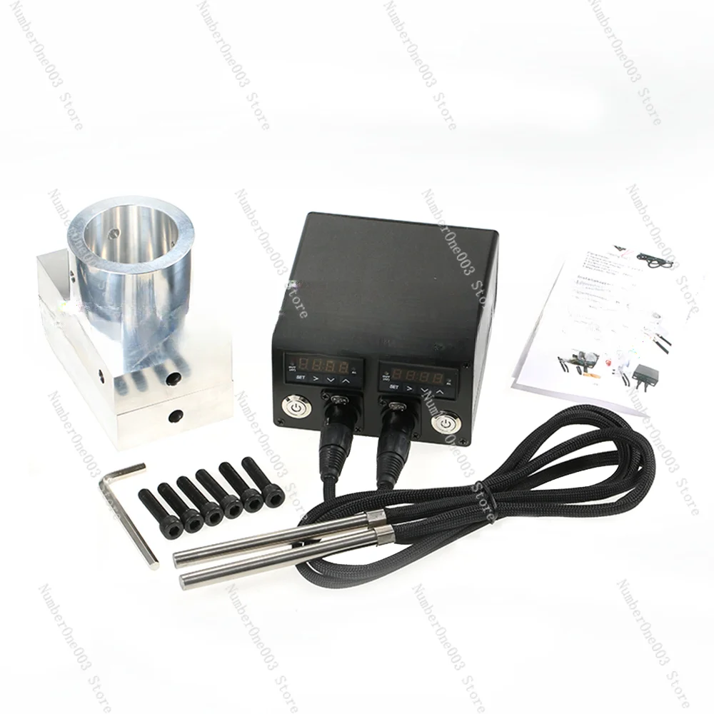 3x5inch Rosin Press Plate Kit with Double PID Temperature Controller Module Compatible with Various Hydraulic Presses A/H Frame