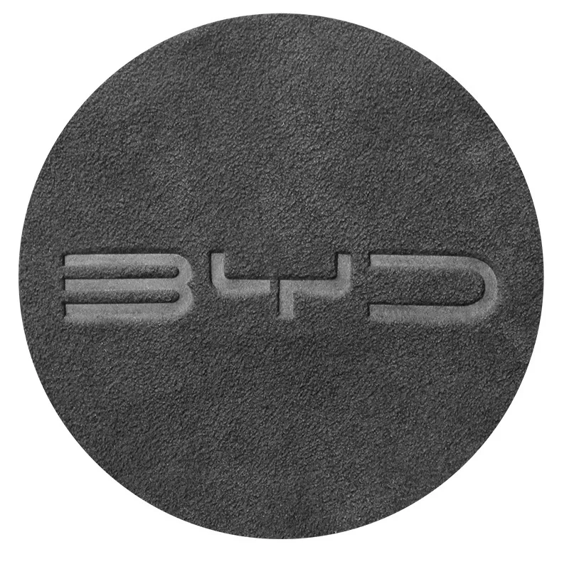 BYD シールステアリングホイールホーンデカールステッカーパッドアルカンターラステッカー車のインテリアアクセサリー