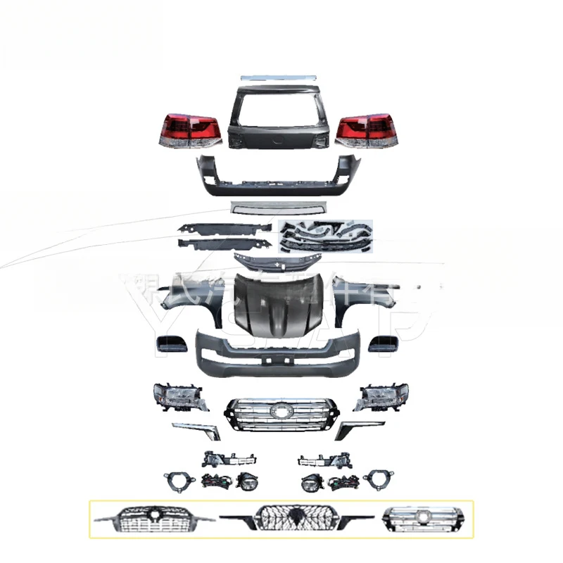 

Suitable For 2008-2015 LC200 Upgrade To 2016 LC200, To Body Kit, Car Exterior Parts, Old To New Modification