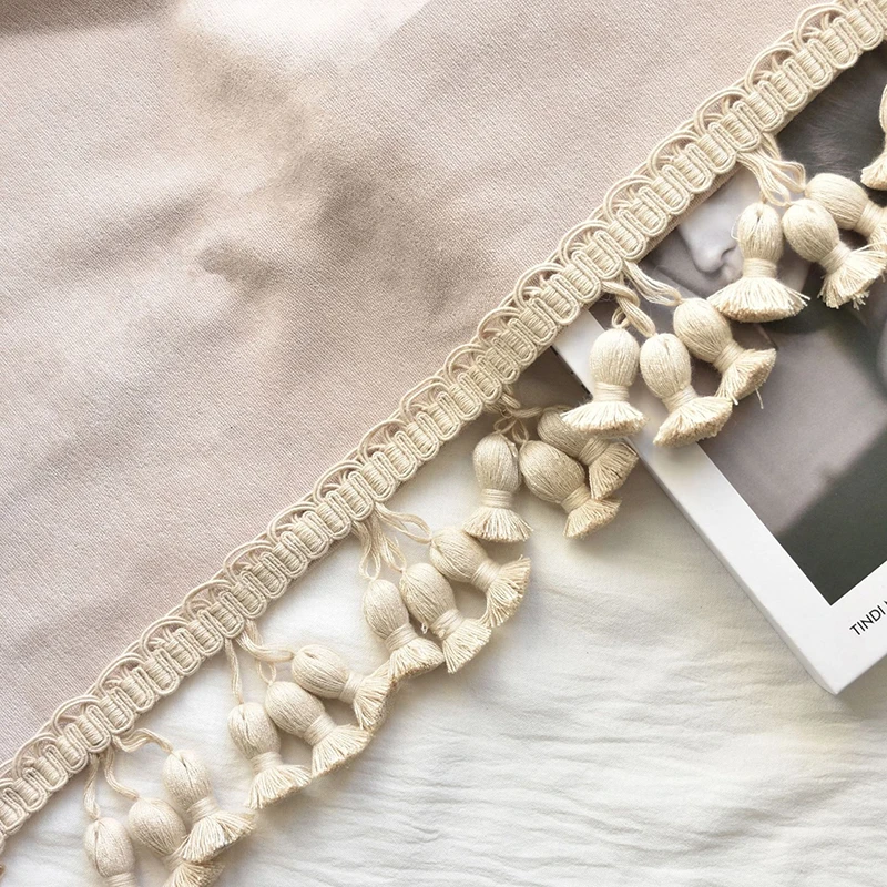 5 Meters Tassel Fringe Lace Trim 65mm Sofa Curtain Decor Lace Ribbon Handmade Craft Home Textile Sewing Accessories