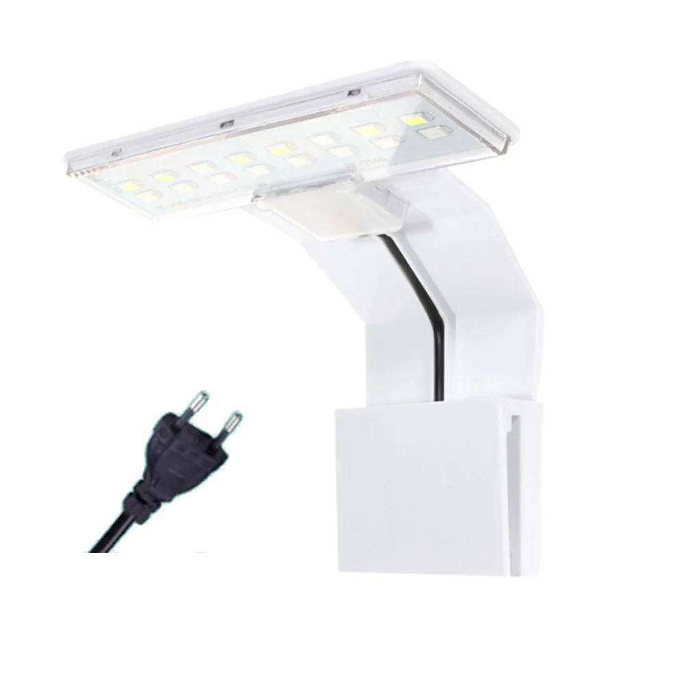 

Waterproof Fish Tank Light Super Slim Energy-Saving Aquatic Plant Light Mini Adjustable Clamp Light Fish Tank Decoration