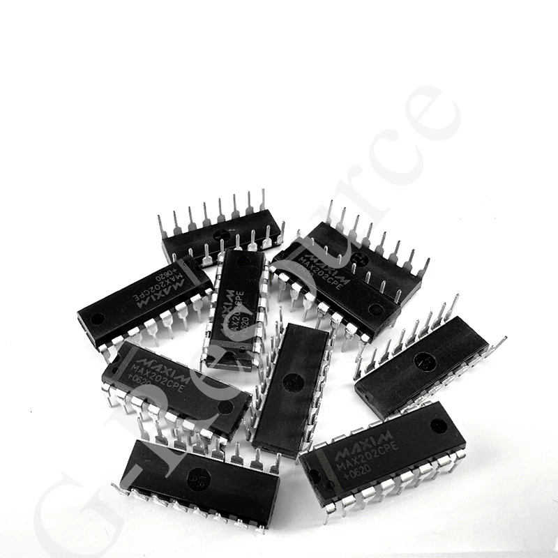 MAX202CPE+ DIP-16 Интегральная схема MAX202CPE + 5 В, трансиверы RS-232 с внешними конденсаторами 0,1 мкФ