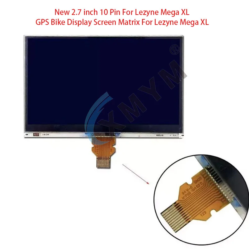 New 2.7 inch 10 Pin For Lezyne Mega XL GPS Bike Display Screen Matrix For Lezyne Mega XL