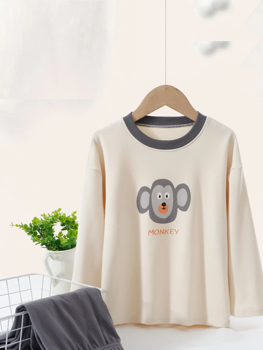 new delivery children baby spring autumn winter long t shirt pant pajama kids girls home clothes 2pc/set 110-180 students 3-18y