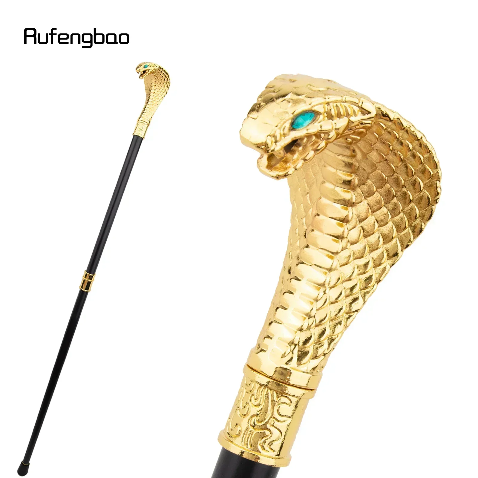 Golden Luxury Cobra Snake Handle Fashion Walking Stick for Party Decorative Walking Cane Elegant Crosier Knob Walking Stick 94cm view 7