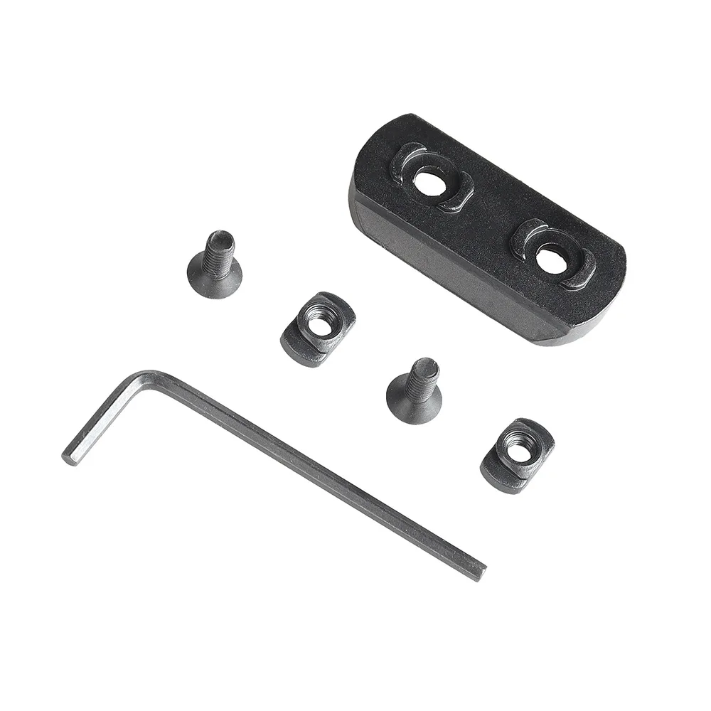 3-Slot MLOK Guide Rail 20mm Rail Adapter CNC Aluminum Alloy Rifle Scope Mount Base M-Lock Rail Plate