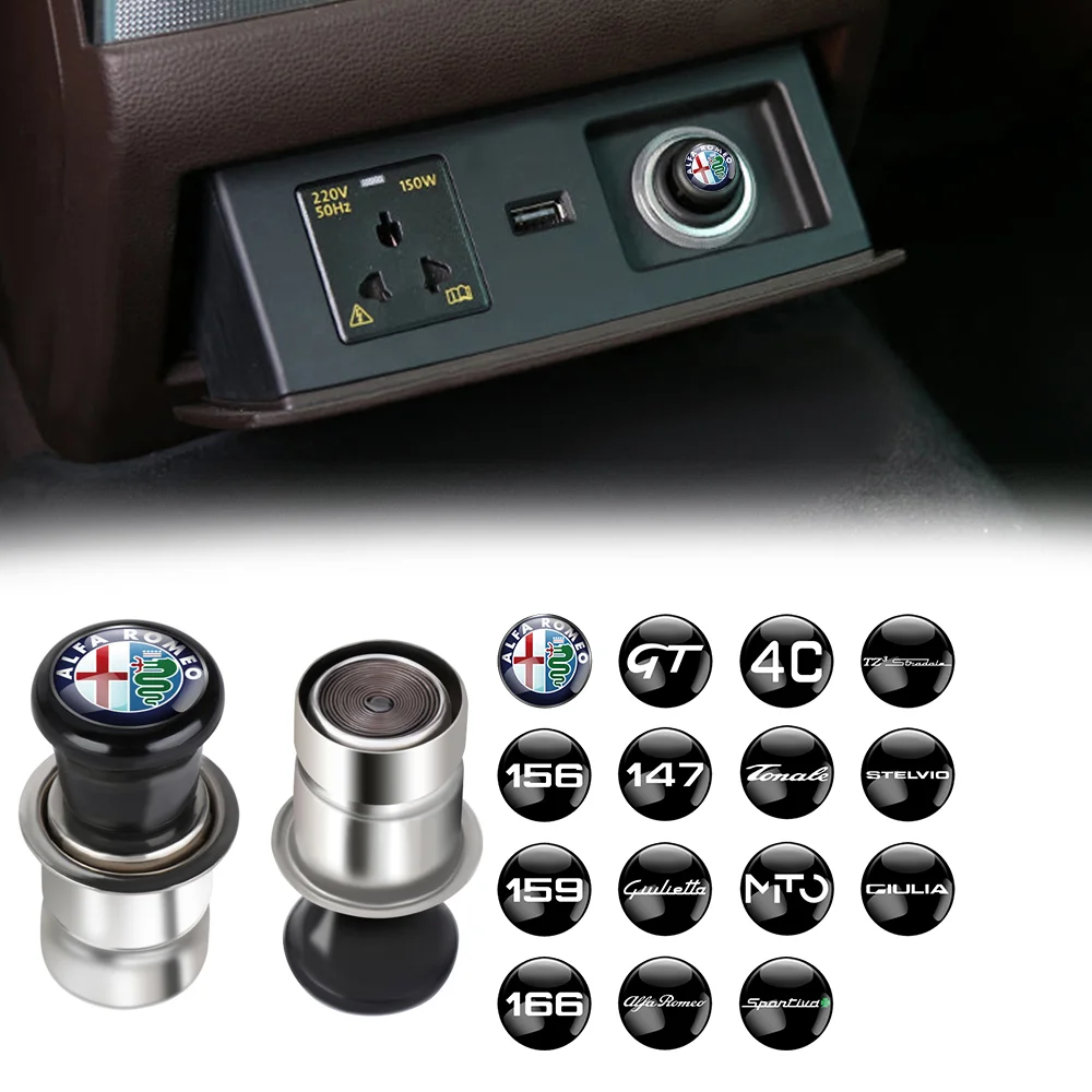 Автомобильный беспламенный прикуриватель для Alfa Romeo Giulia Stelvio MiTo Giulietta 147 156 159 166 GT Sportiva Автомобильный беспламенный прикуриватель для Alfa Romeo Giulia Stelvio MiTo Giulietta 147 156 159 166 GT Sportiva