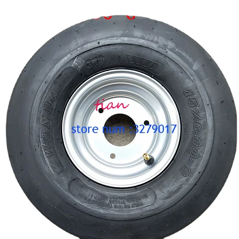 High Quality and Reputation 15X6.00-6 Wheel Fits for 168CC Karting Go Kart Motorcycle Wheel Rim with Tubeless Tire